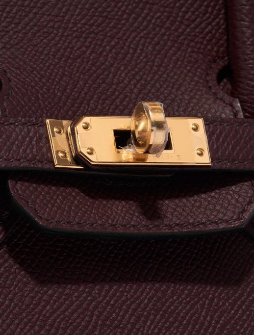 Pre-owned Hermès bag Birkin 25 Epsom Rouge Sellier Brown, Red Closing System | Sell your designer bag on Saclab.com