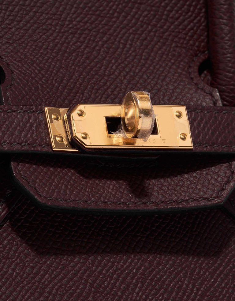 Pre-owned Hermès bag Birkin 25 Epsom Rouge Sellier Brown, Red Closing System | Sell your designer bag on Saclab.com