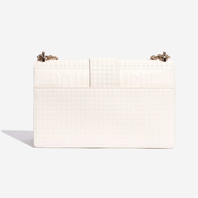 Pre-owned Dior bag 30 Montaigne Calf White White Back | Sell your designer bag on Saclab.com