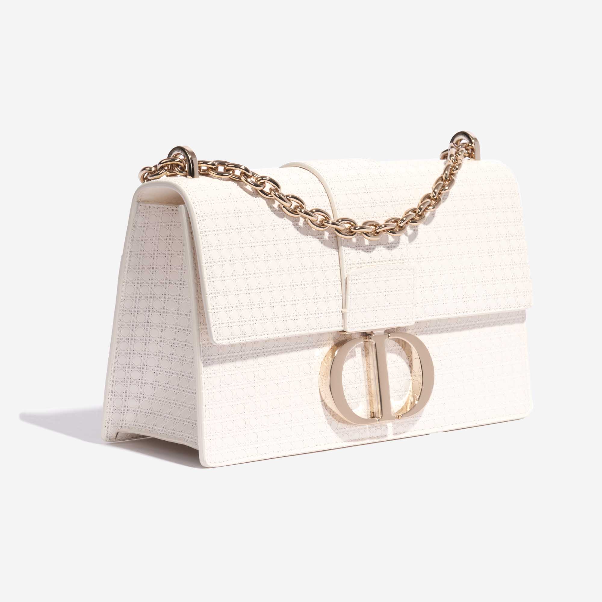 Túi xách 30 Montaigne Dior da bê màu trắng