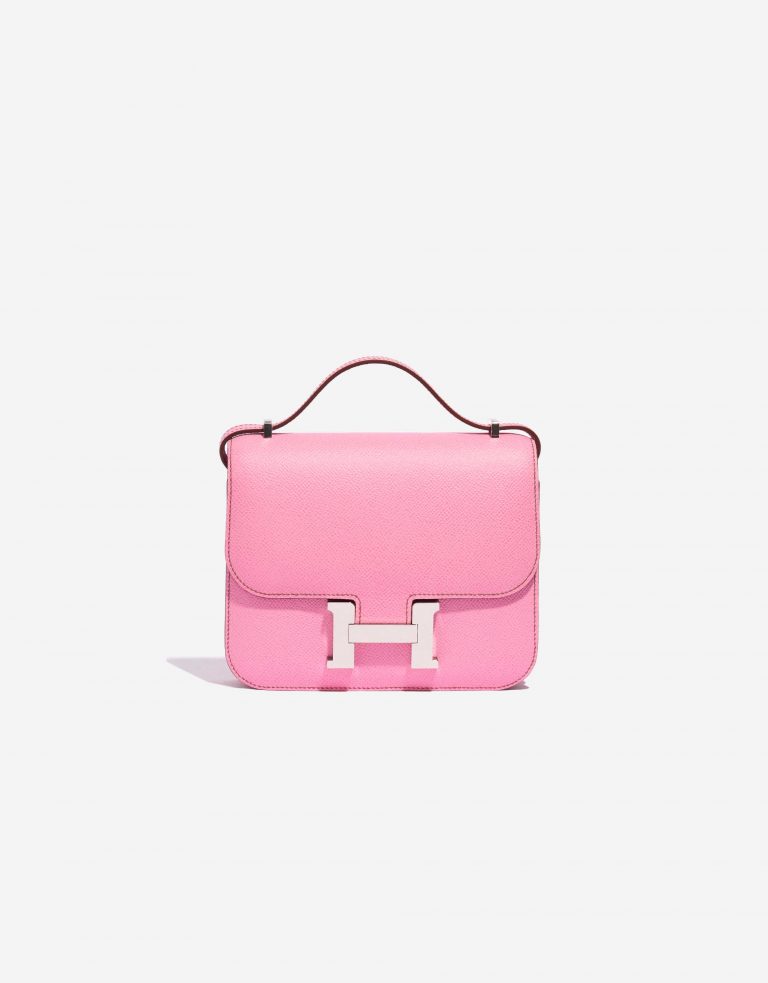 Pre-owned Hermès bag Constance 18 Epsom 5P Bubblegum Pink Front | Sell your designer bag on Saclab.com