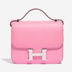 Pre-owned Hermès bag Constance 18 Epsom 5P Bubblegum Pink Front | Sell your designer bag on Saclab.com