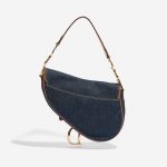 Pre-owned Dior bag Saddle Medium Denim Blue Blue Back | Sell your designer bag on Saclab.com