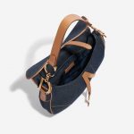 Pre-owned Dior bag Saddle Medium Denim Blue Blue Front Open | Sell your designer bag on Saclab.com