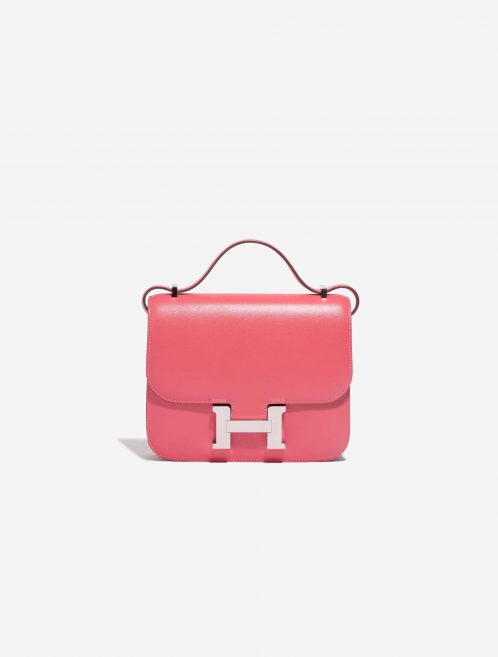 Pre-owned Hermès bag Constance 18 Tadelakt Rose Lipstick Pink Front | Sell your designer bag on Saclab.com