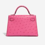 Pre-owned Hermès bag Kelly Mini HSS Ostrich Rose Fuchsia / Gold Pink, Rose Back | Sell your designer bag on Saclab.com