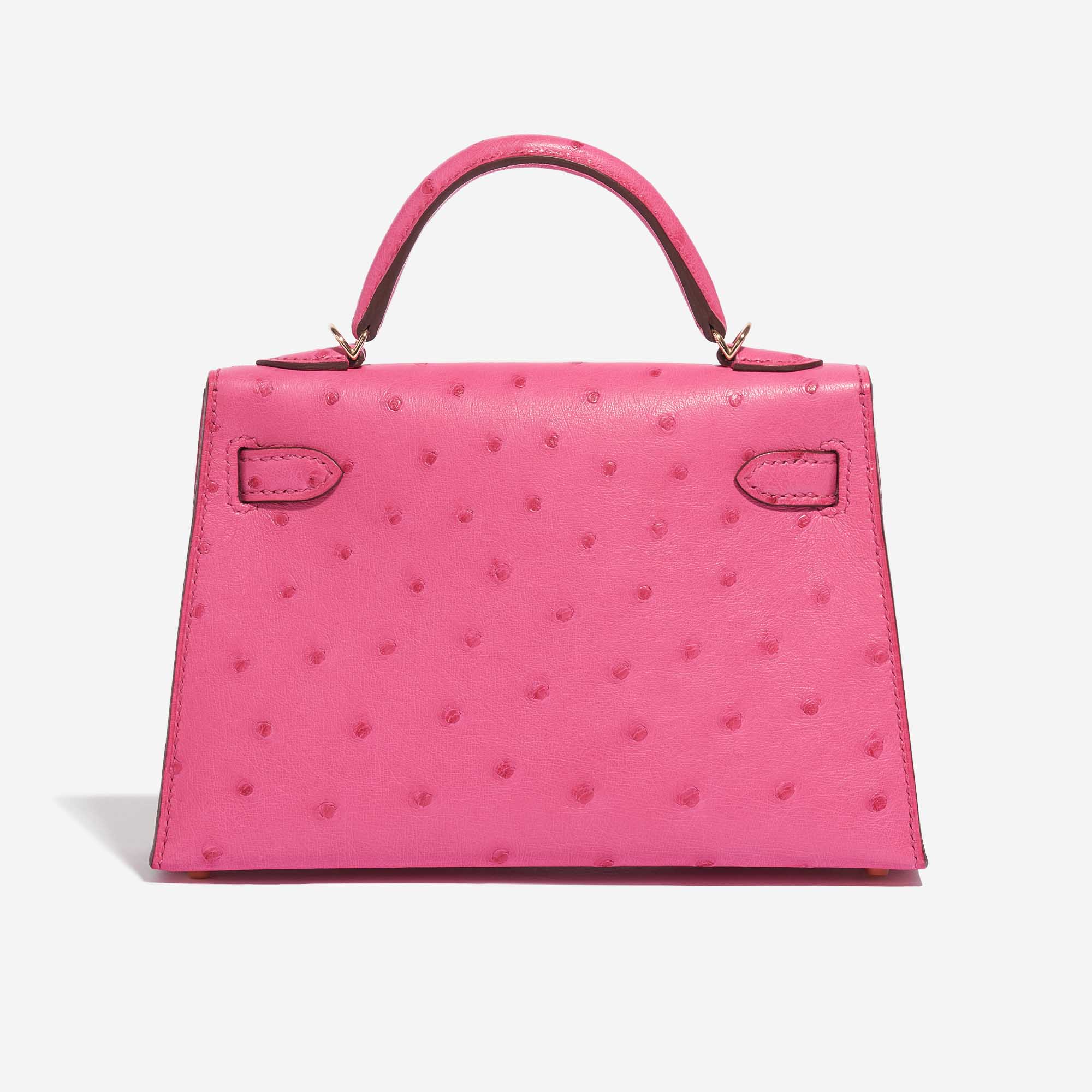 Gebrauchte Hermès Tasche Kelly Mini HSS Ostrich Rose Fuchsia / Gold Pink, Rose Back | Verkaufen Sie Ihre Designer-Tasche auf Saclab.com