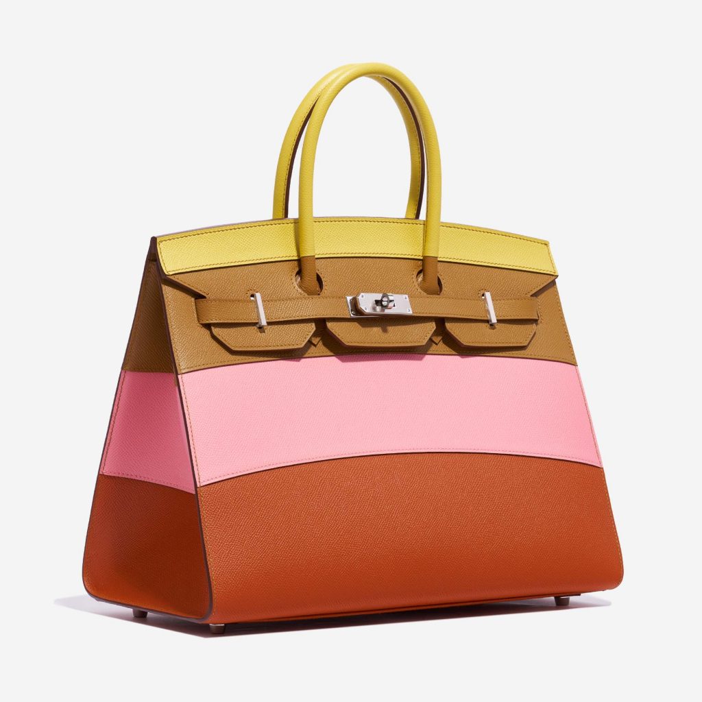 Hermès Birkin 35 Sunrise Rainbow Epsom Lime / Rose Confetti / Sesame