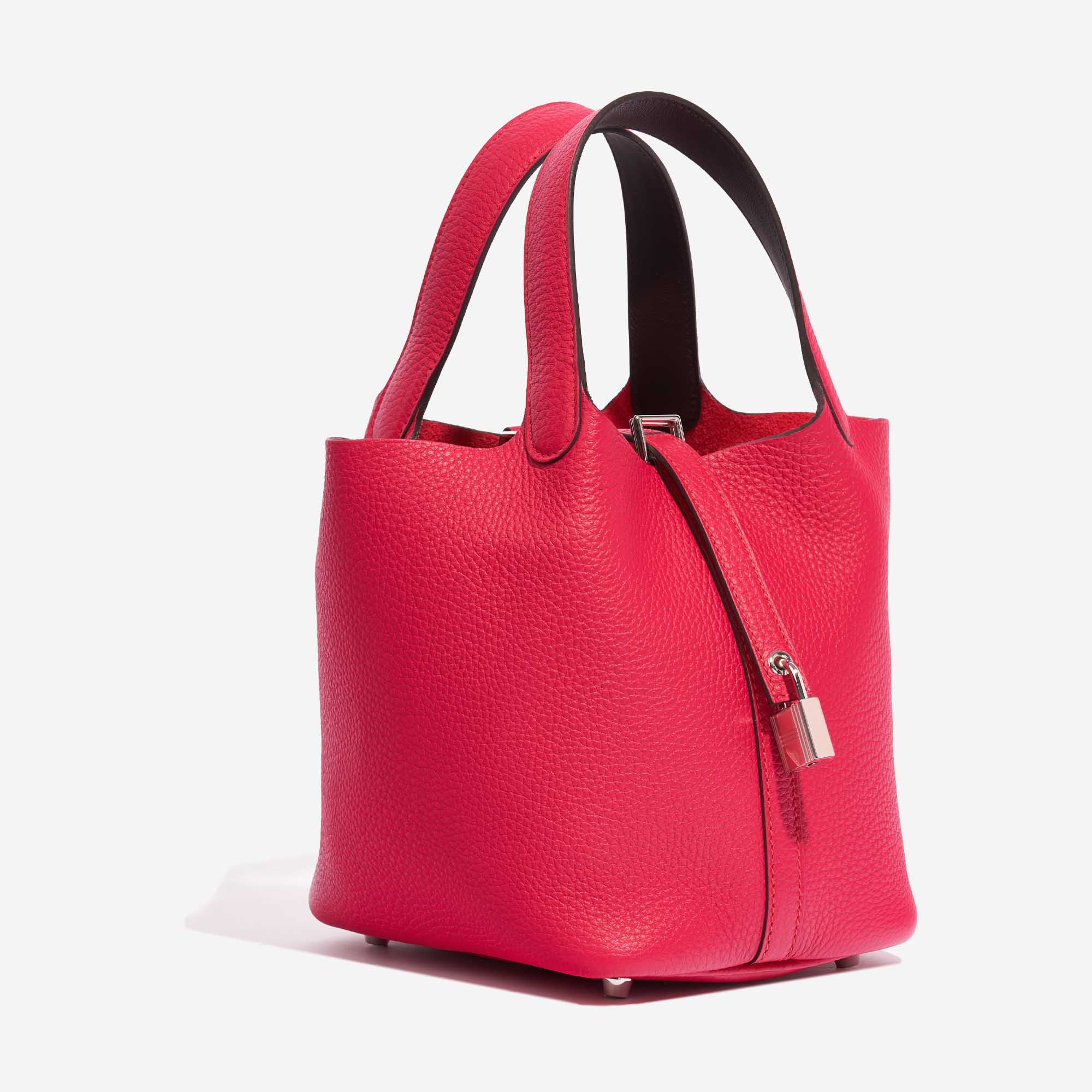 hermes picotin 18cm (stamp z 2021) rouge sellier & framboise, silver  hardware, with dust cover & box
