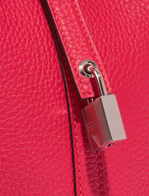 Sac d'occasion Hermès Picotin 18 Taurillon Clémence / Swift  Framboise / Rouge Sellier Pink, Red Closing System | Vendez votre sac de créateur sur Saclab.com