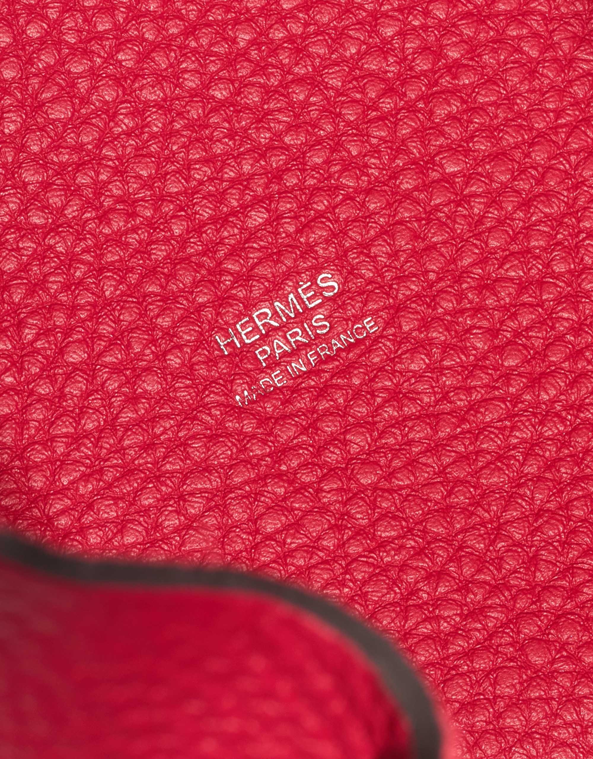 Hermes Picotin Lock Bag 18CM Taurillon Clemence Leather Palladium Hardware,  0G Rouge Sellier/CK90 Framboise