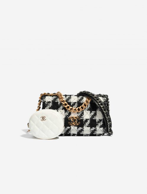 Pre-owned Chanel bag 19 WOC Tweed Black / White Black, White Front | Sell your designer bag on Saclab.com