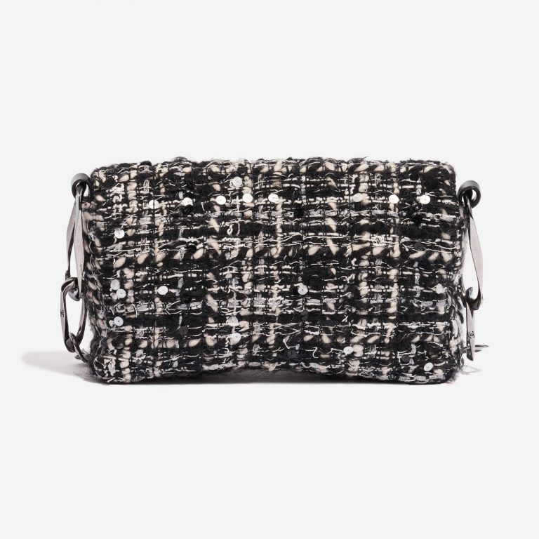 Pre-owned Chanel bag Vintage Flap Small Tweed Black / White Black, White Back | Sell your designer bag on Saclab.com