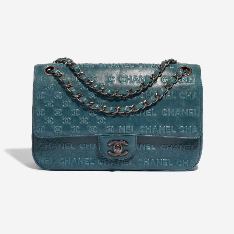 Pre-owned Chanel bag Timeless Small Calf Blue Blue, Petrol Front | Sell your designer bag on Saclab.com