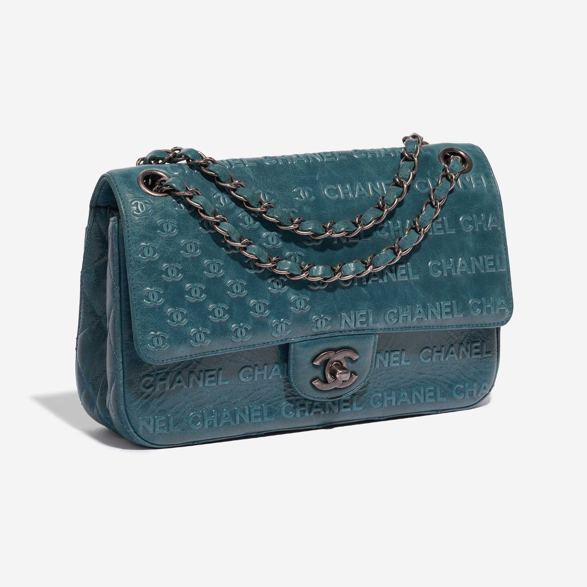 Pre-owned Chanel bag Timeless Small Calf Blue Blue Side Front | Sell your designer bag on Saclab.com