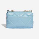 Pre-owned Chanel bag 19 Flap Bag Lamb Sky Blue Blue Back | Sell your designer bag on Saclab.com