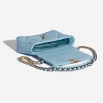 Pre-owned Chanel bag 19 Flap Bag Lamb Sky Blue Blue Inside | Sell your designer bag on Saclab.com