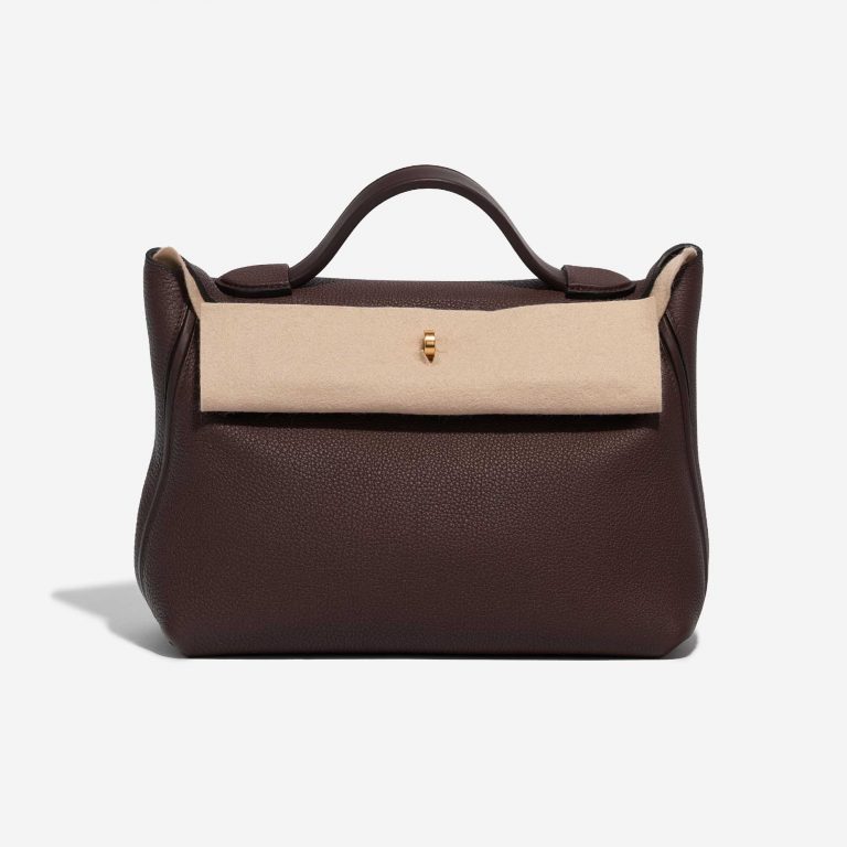 Pre-owned Hermès bag 24/24 29 Togo / Swift Rouge Sellier / Black / Havane Black, Brown Front Velt | Sell your designer bag on Saclab.com