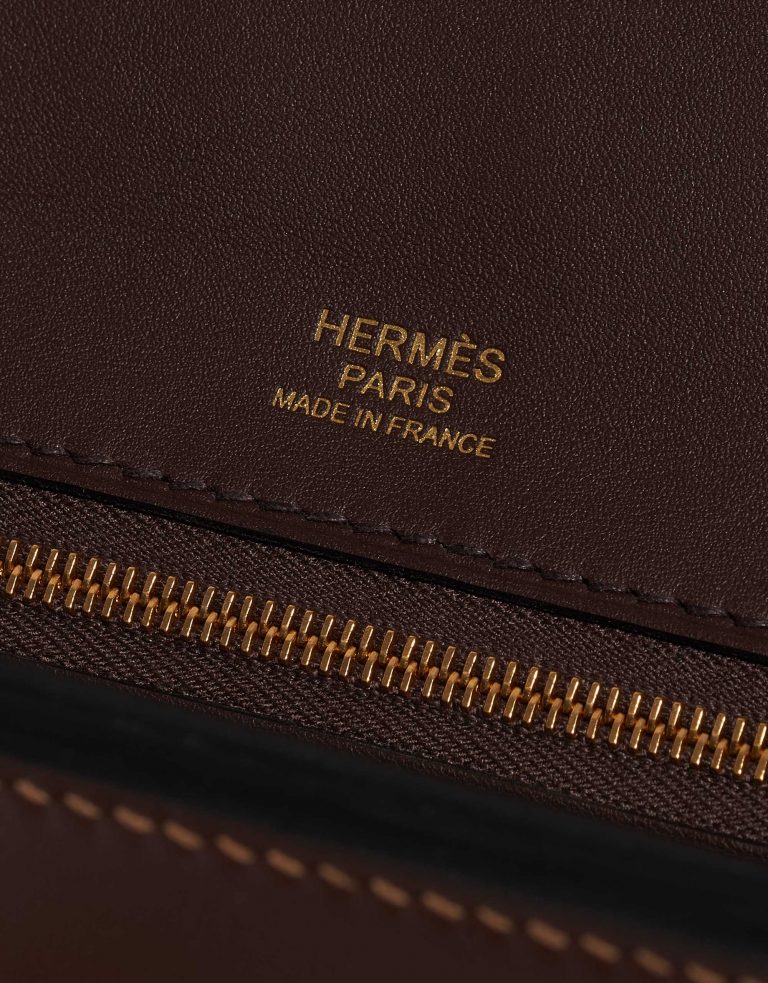 Pre-owned Hermès bag 24/24 29 Togo / Swift Rouge Sellier / Black / Havane Black, Brown Logo | Sell your designer bag on Saclab.com