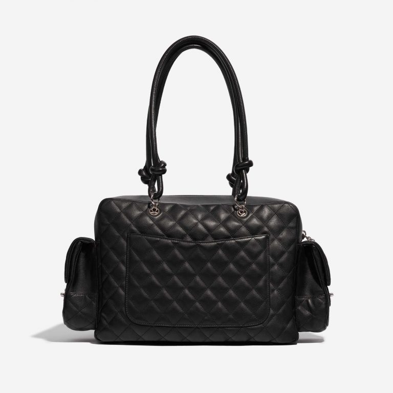 Pre-owned Chanel bag Cambon Reporter Large Calf Black Black Back | Sell your designer bag on Saclab.com