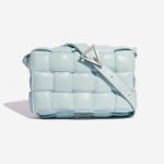 Bottega Veneta Cassette Medium Calf Topaz Blue Front | Sell your designer bag on Saclab.com