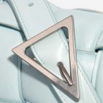 Bottega Veneta Cassette Medium Calf Topaz Blue Detail | Sell your designer bag on Saclab.com