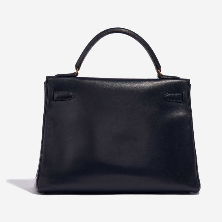 Sac d'occasion Hermès Kelly 32 Box Bleu Marine Back | Vendez votre sac de créateur sur Saclab.com