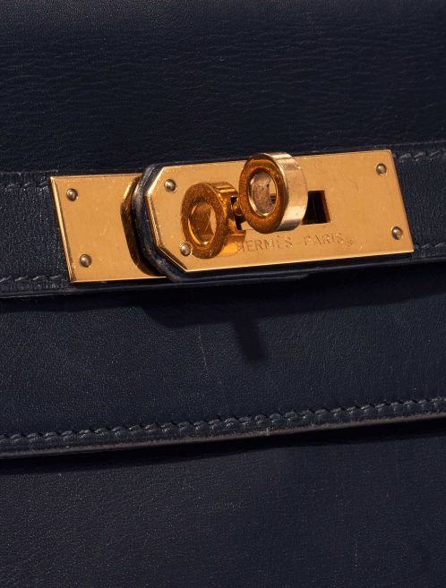 Sac d'occasion Hermès Kelly 32 Box Bleu Marine Closing System | Vendez votre sac de créateur sur Saclab.com