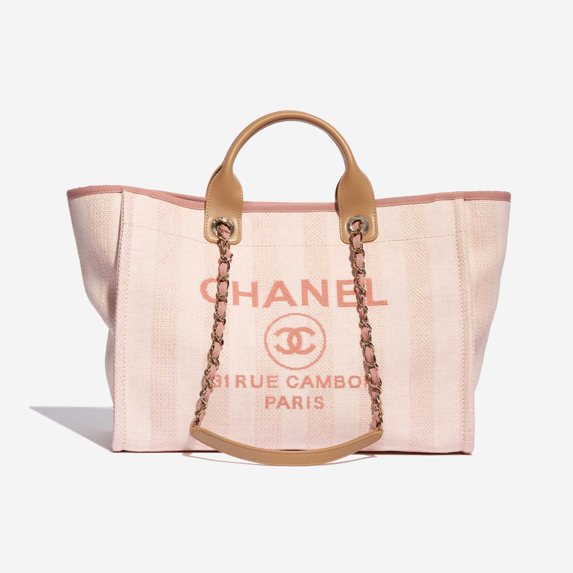 Gebrauchte Chanel Tasche Deauville Medium Canvas Pink Pink, Rose Front | Verkaufen Sie Ihre Designer-Tasche auf Saclab.com