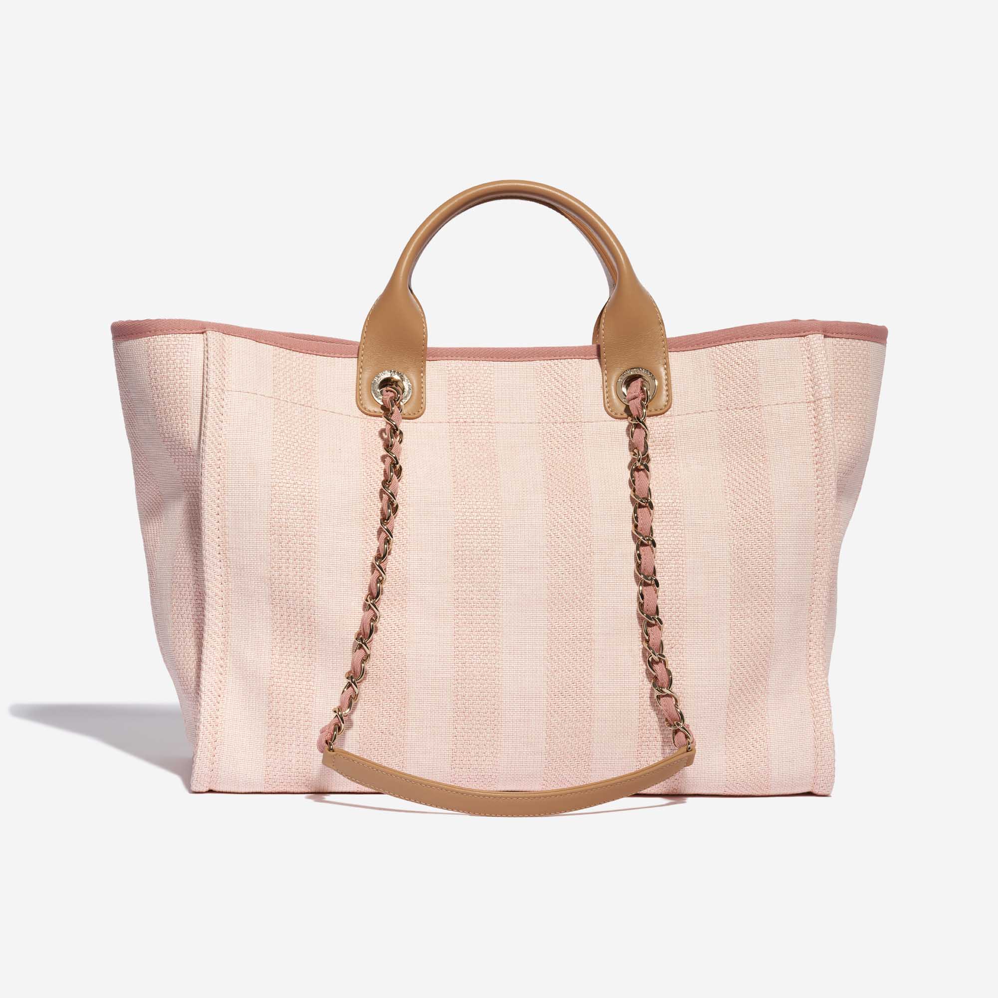 chanel pink canvas bag