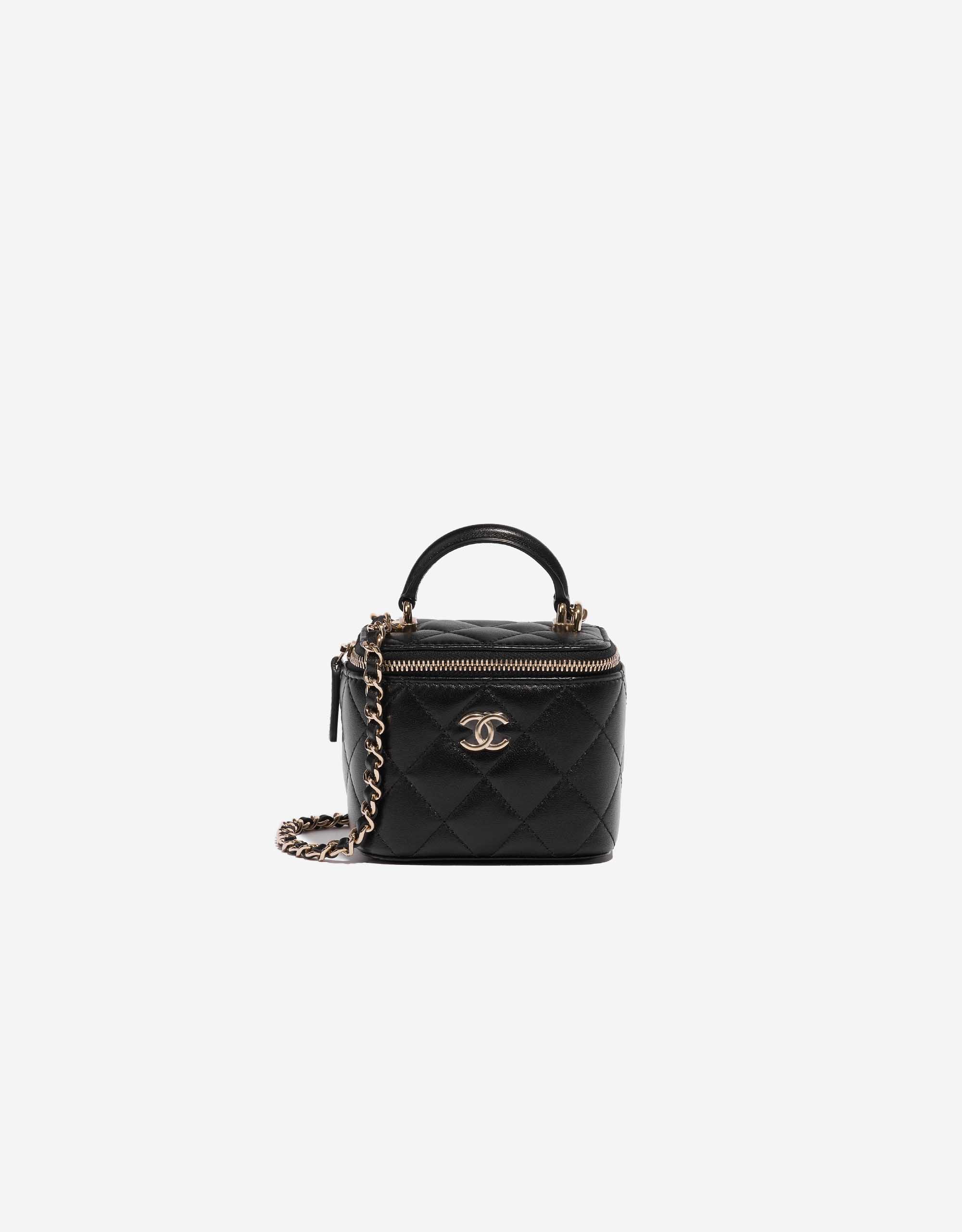 Chanel Small Vanity w/Chain - Black Mini Bags, Handbags
