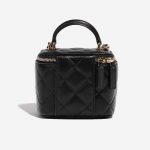 Pre-owned Chanel bag Vanity Case Small Lamb Black Black Back | Sell your designer bag on Saclab.com