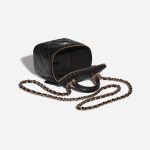 Pre-owned Chanel bag Vanity Case Small Lamb Black Black Inside | Sell your designer bag on Saclab.com