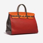 Pre-owned Hermès bag Birkin 40 HSS Togo Orange H / Olive / Vermillon Multicolour, Orange, Red Side Front | Sell your designer bag on Saclab.com