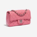 Pre-owned Chanel bag Timeless Mini Rectangular Lamb Hot Pink Pink, Rose Side Front | Sell your designer bag on Saclab.com