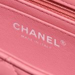 Pre-owned Chanel bag Timeless Mini Rectangular Lamb Hot Pink Pink, Rose Logo | Sell your designer bag on Saclab.com