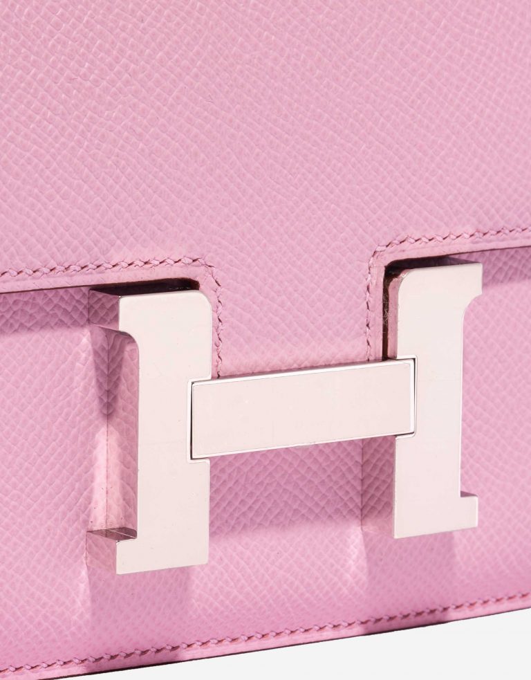 Pre-owned Hermès bag Constance 18 Epsom Mauve Sylvestre Pink Closing System | Sell your designer bag on Saclab.com