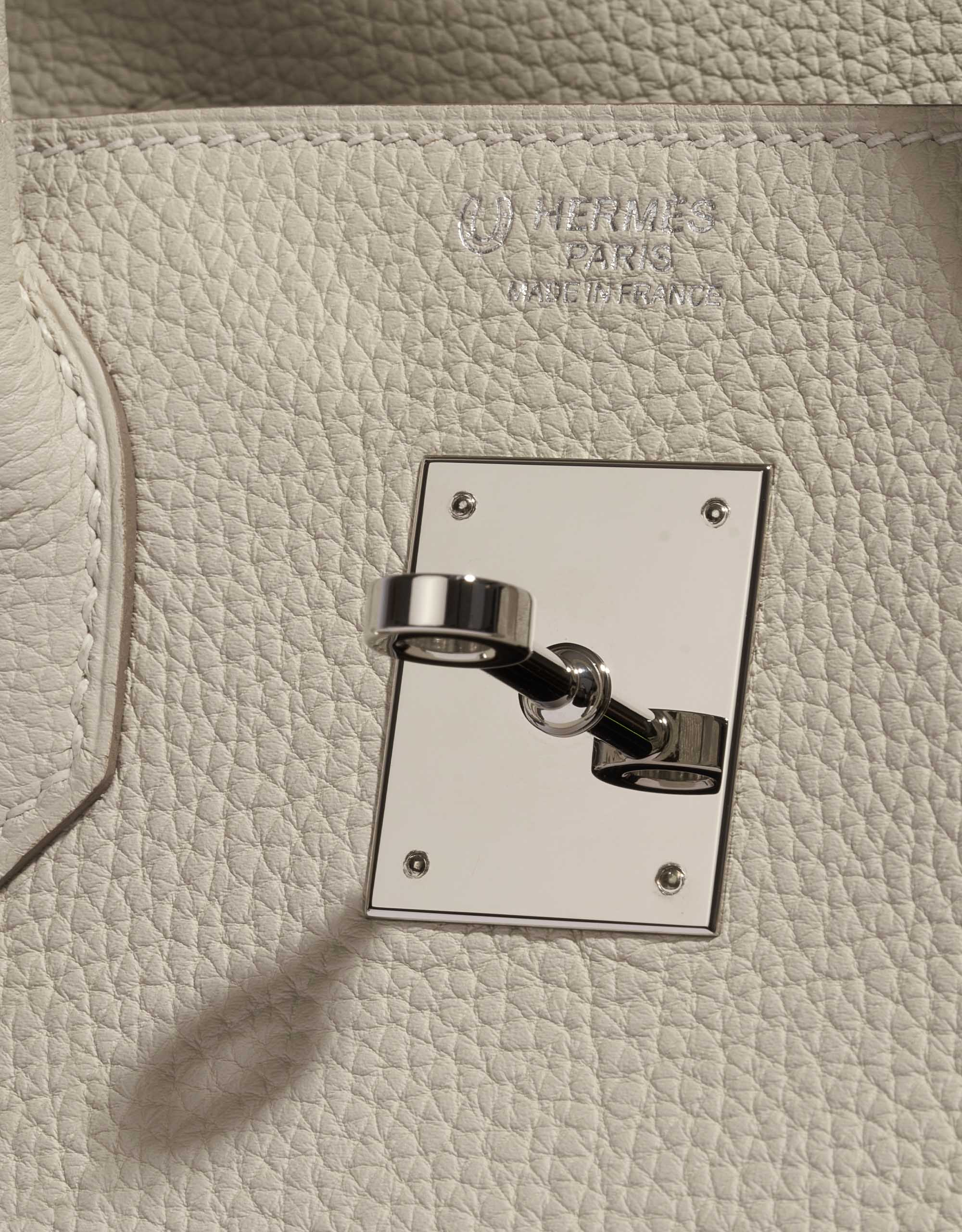 Hermes Birkin 30 Craie Togo Leather Palladium Hardware