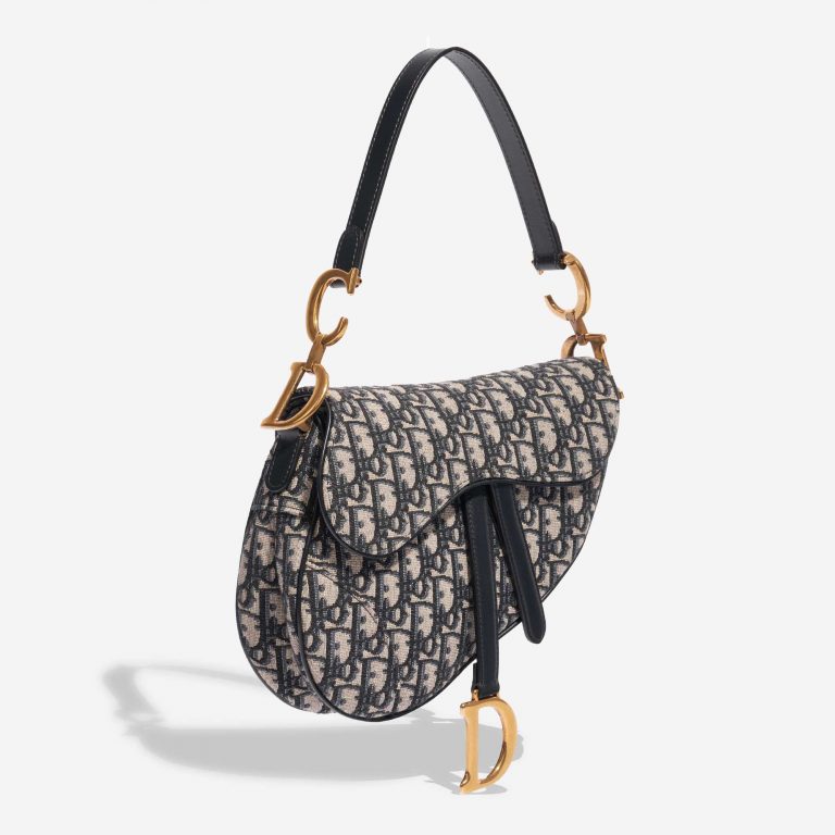 Sac Dior d'occasion Saddle Medium Oblique Jacquard Blue Beige, Blue Side Front | Vendez votre sac de créateur sur Saclab.com