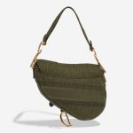 Pre-owned Dior bag Saddle Medium Canvas Green Green Back | Sell your designer bag on Saclab.com