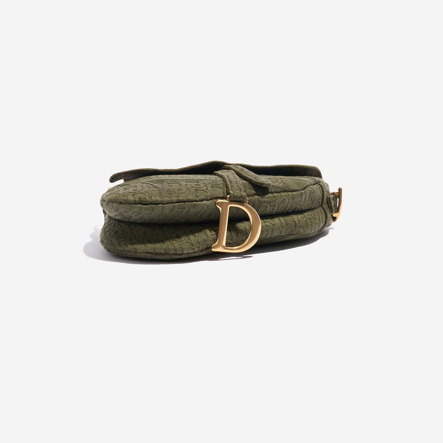 Pre-owned Dior bag Saddle Medium Canvas Green Green Bottom | Sell your designer bag on Saclab.com
