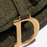 Pre-owned Dior bag Saddle Medium Canvas Green Green Closing System | Sell your designer bag on Saclab.com