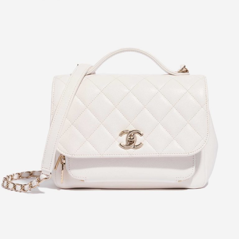 Pre-owned Chanel bag Flap Bag Mini Caviar White White Front | Sell your designer bag on Saclab.com