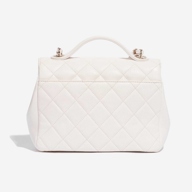 Pre-owned Chanel bag Flap Bag Mini Caviar White White Back | Sell your designer bag on Saclab.com