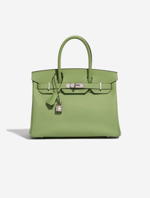 Pre-owned Hermès bag Birkin 30 Epsom Vert Criquet Green Front | Sell your designer bag on Saclab.com