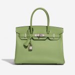 Pre-owned Hermès bag Birkin 30 Epsom Vert Criquet Green Front | Sell your designer bag on Saclab.com