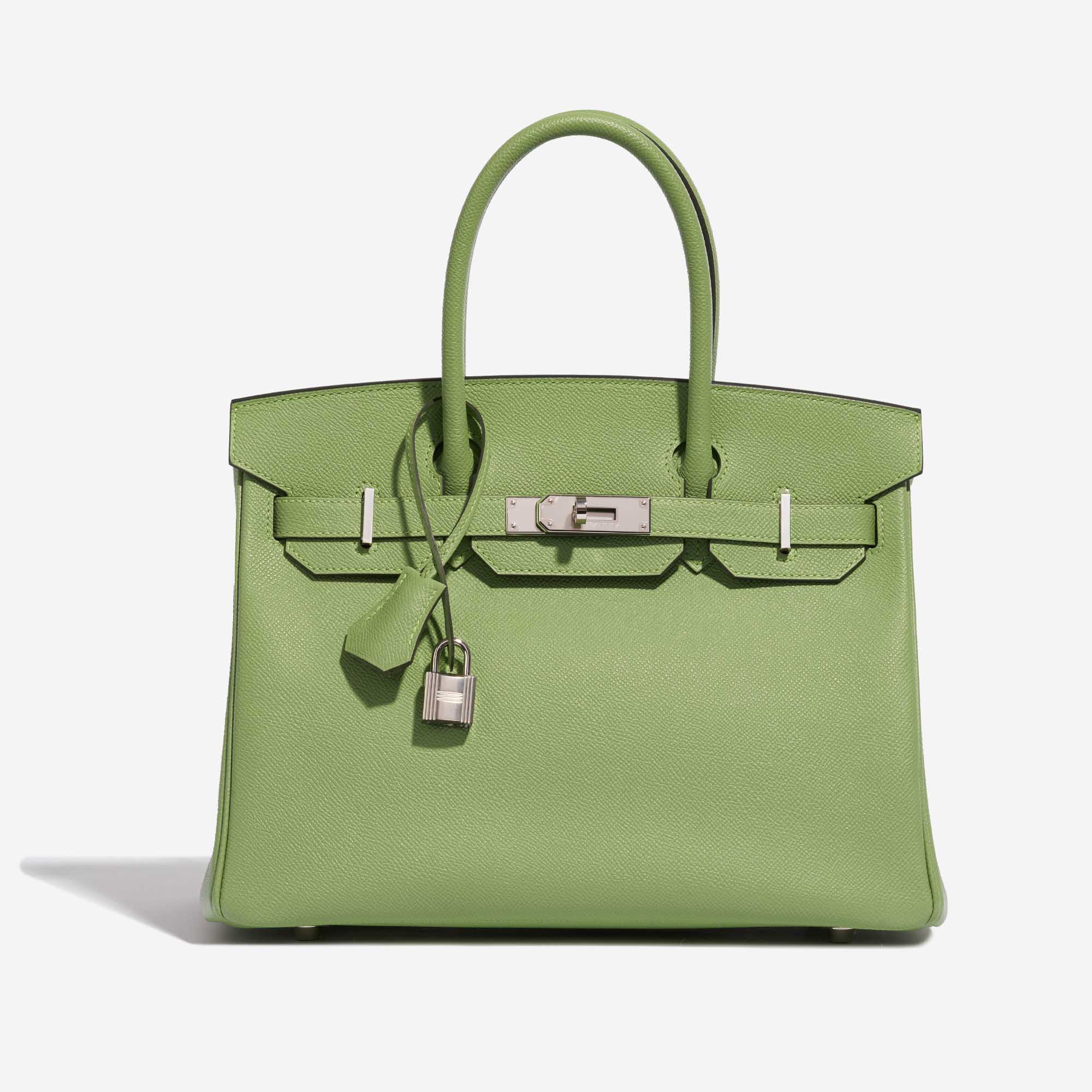 Pre-owned Hermès Tasche Birkin 30 Epsom Vert Criquet Grün Front | Verkaufen Sie Ihre Designer-Tasche auf Saclab.com