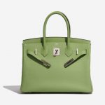 Pre-owned Hermès bag Birkin 30 Epsom Vert Criquet Green Front Open | Sell your designer bag on Saclab.com