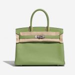Pre-owned Hermès bag Birkin 30 Epsom Vert Criquet Green Front Velt | Sell your designer bag on Saclab.com