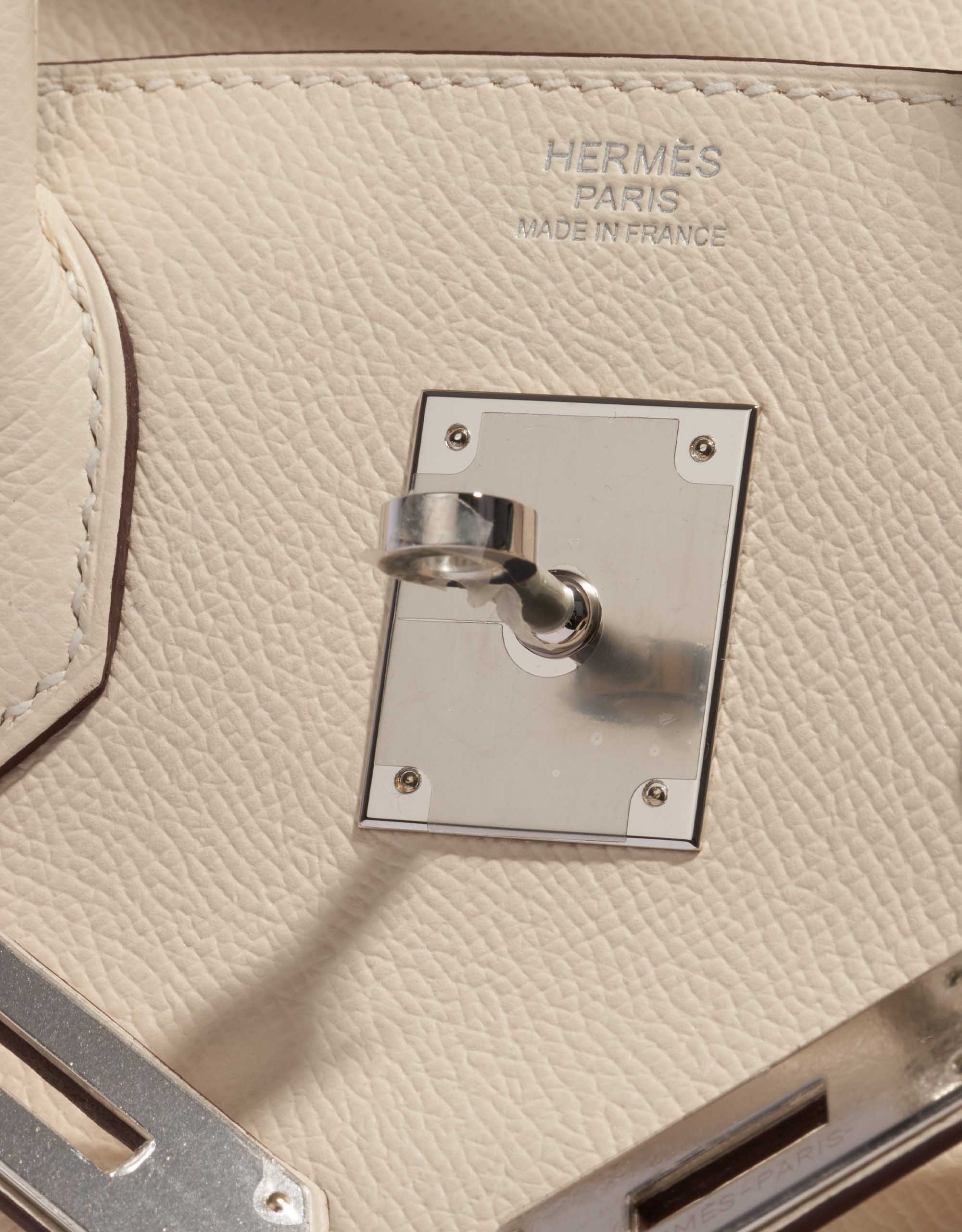 Hermes Birkin 30 Craie White Epsom Leather Palladium Hardware